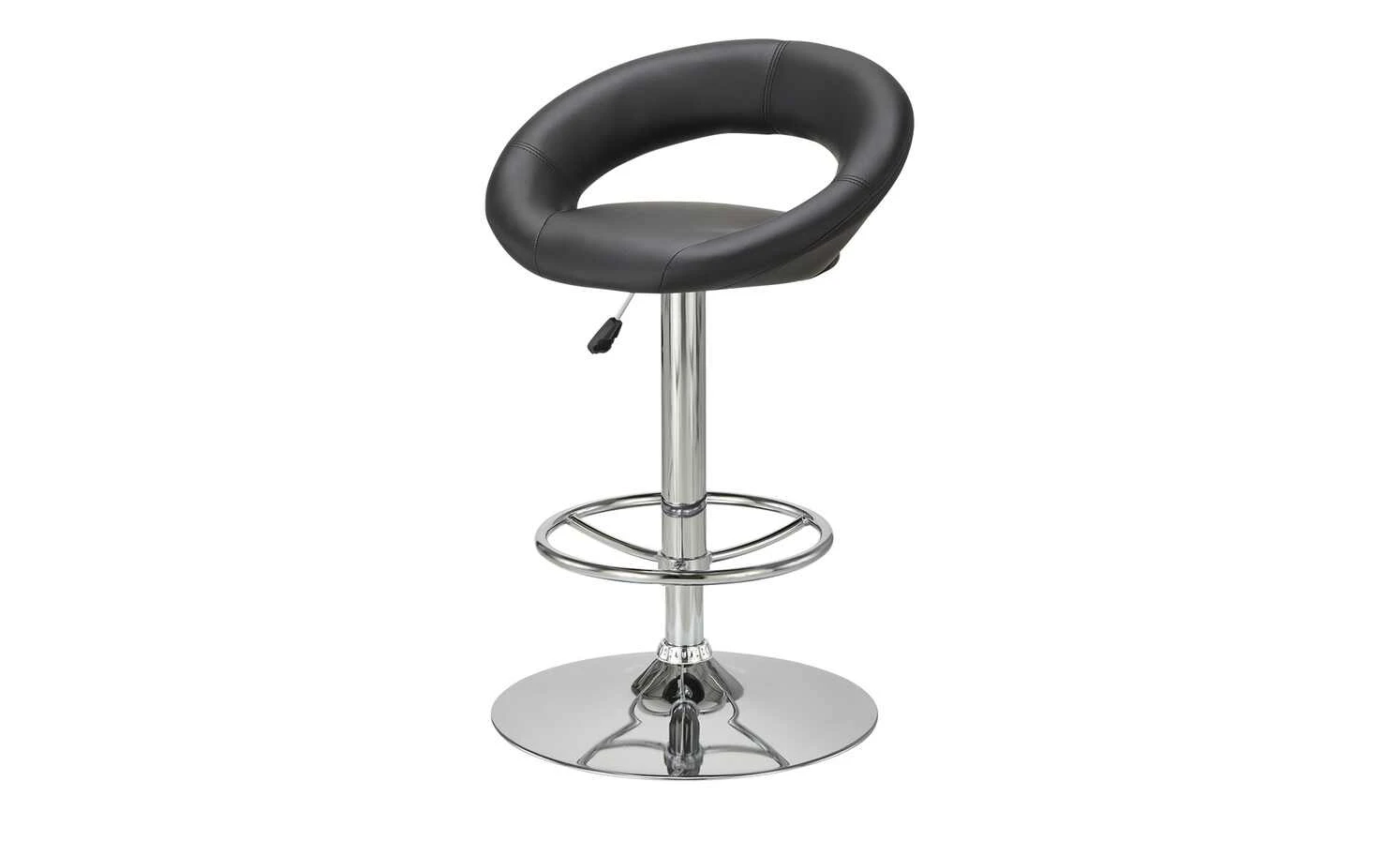 Barhocker Holger | Schwarz / Chrom Tellergröße: 50 cm