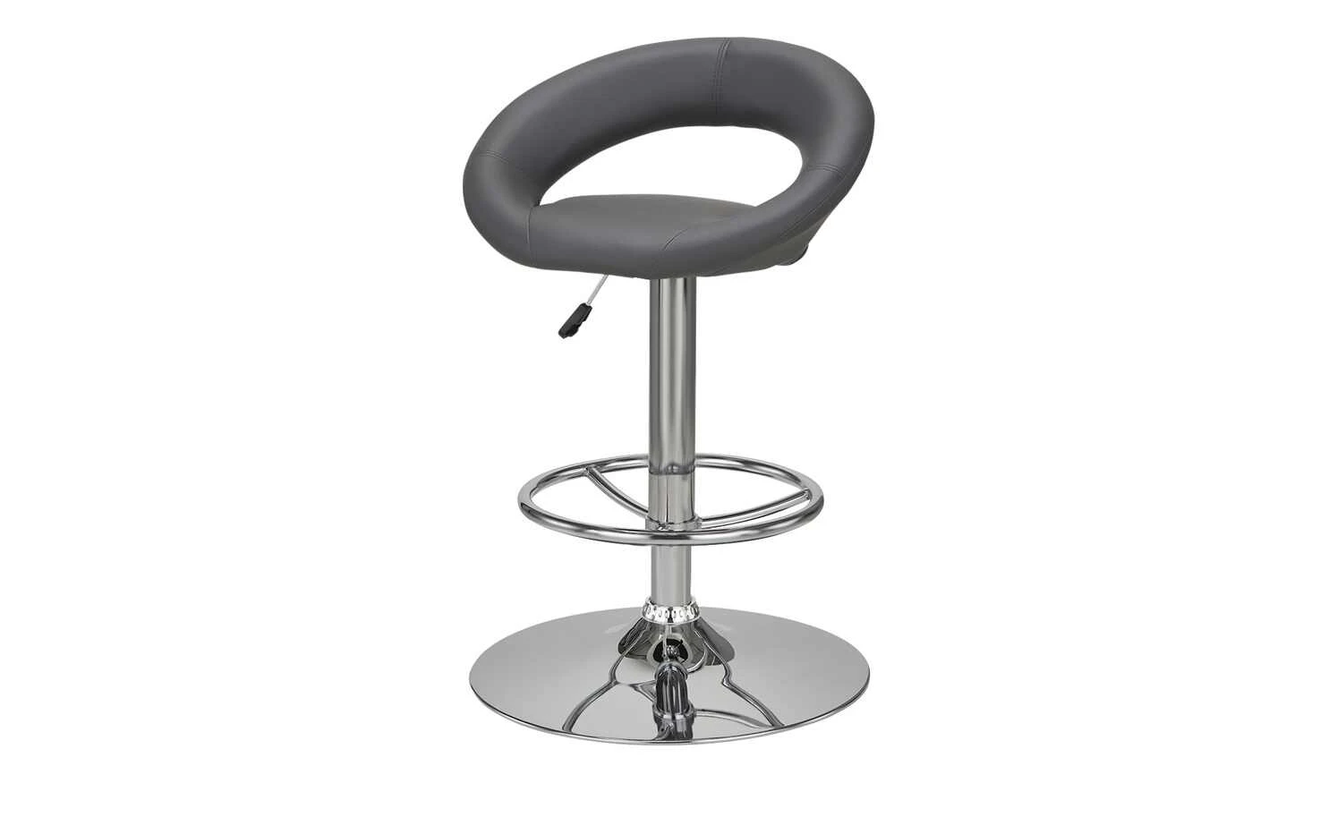 Barhocker Holger | Grau / Chrom Tellergröße: 50 cm