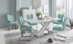 uno Leder-Freischwinger Sammy | Petrol