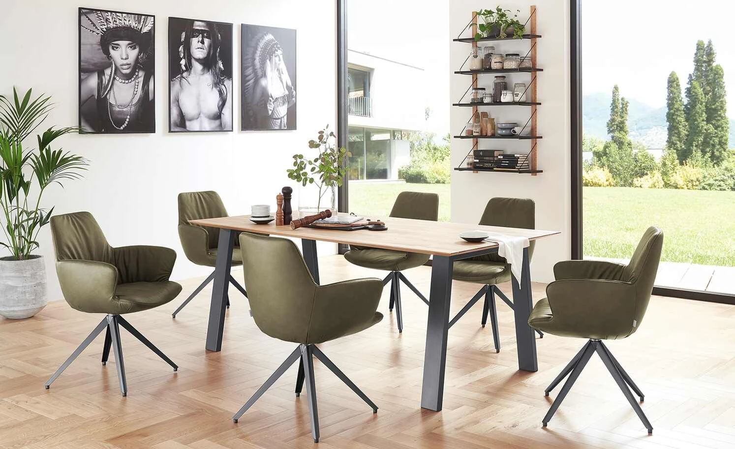 Armlehnstuhl Maple | Moss (Grün)