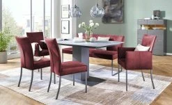 Musterring Polsterstuhl Nova | Bordeaux (Dunkelrot) Ja