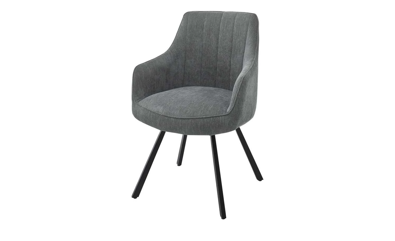 uno Polsterstuhl drehbar Loro | Grau – Bild 3