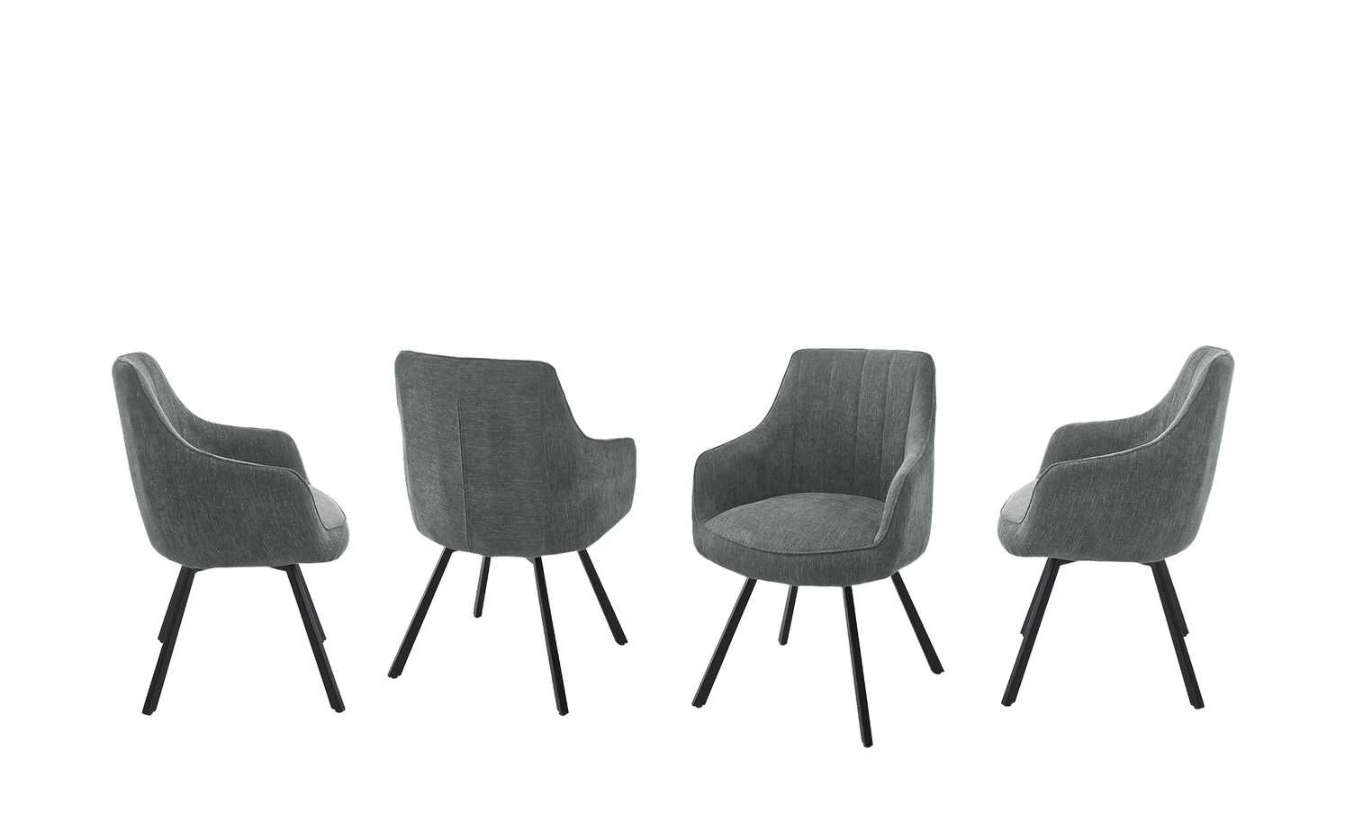 uno Polsterstuhl drehbar Loro | Grau – Bild 2