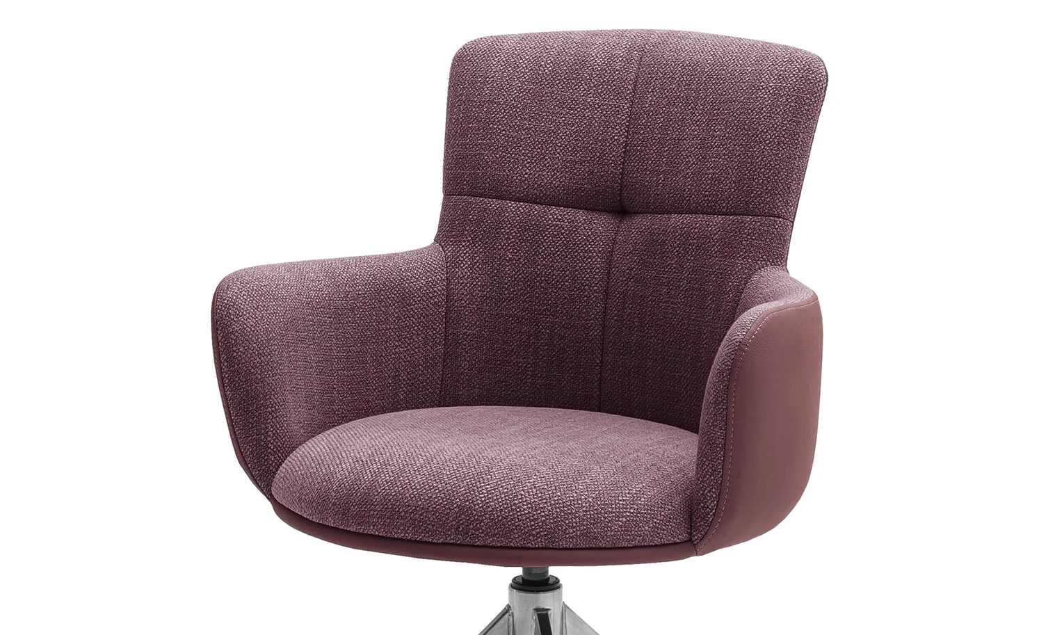 Polsterstuhl drehbar Curo | Merlot (Weinrot) Edelstahl – Bild 4