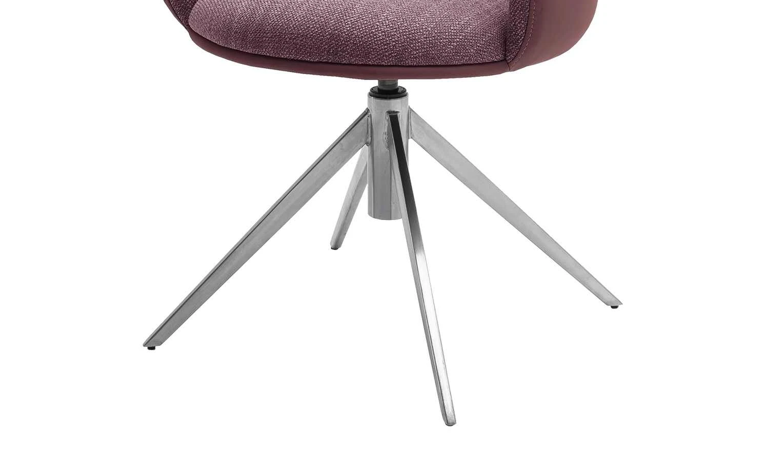 Polsterstuhl drehbar Curo | Merlot (Weinrot) Edelstahl – Bild 5