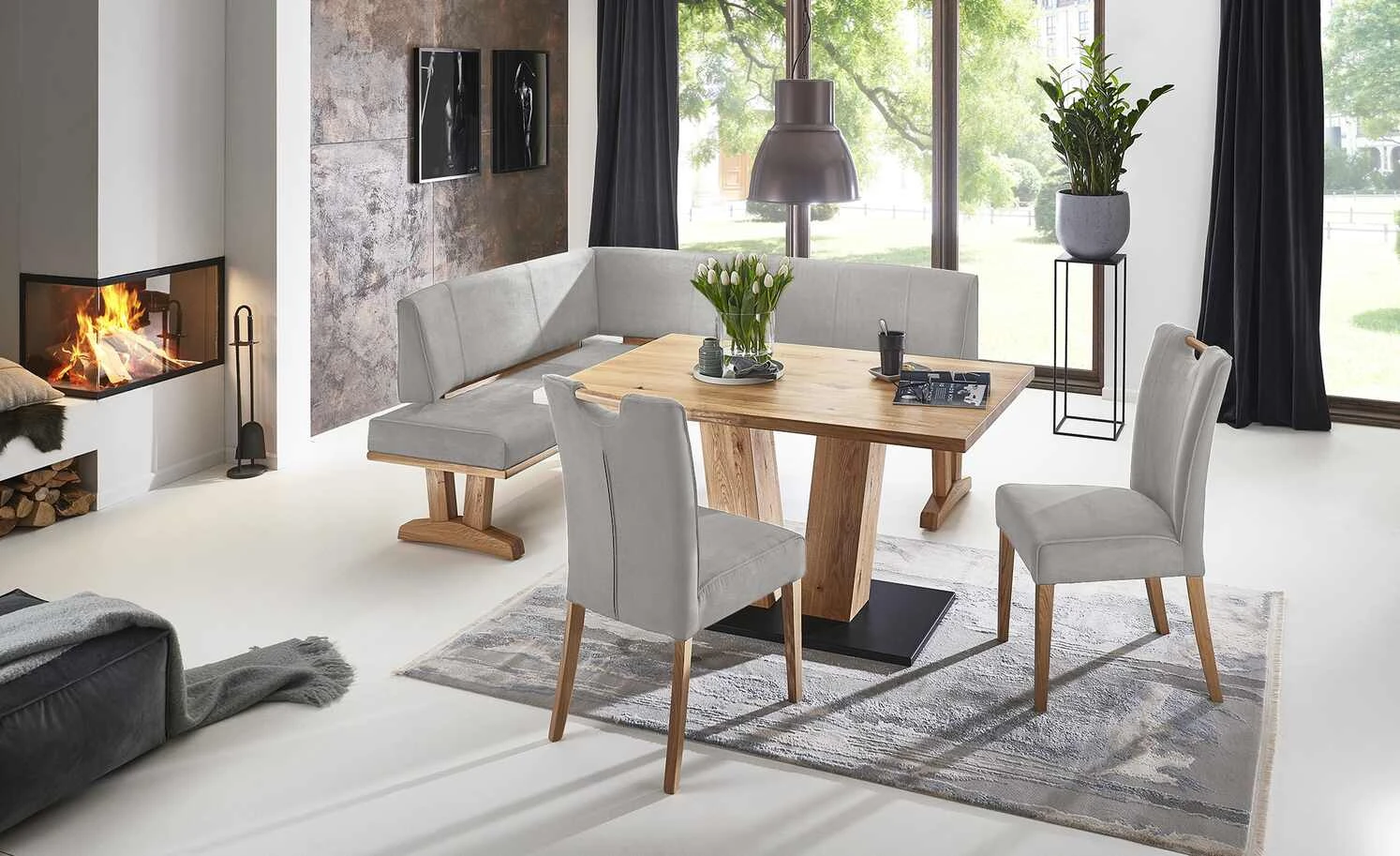 Polsterstuhl Mila | Platingrau (Hellgrau)