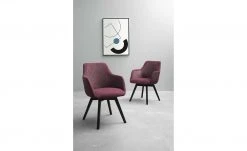 Dine + Mine Polsterstuhl Corby | Bordeaux Schwarz Nein