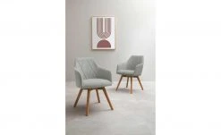 Dine + Mine Polsterstuhl Xalapa | Lichtgrau Akaziefarbig Nein