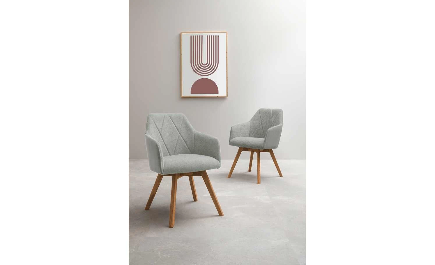 Dine + Mine Polsterstuhl Xalapa | Lichtgrau Akaziefarbig Nein