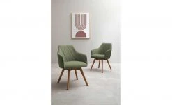 Dine + Mine Polsterstuhl Xalapa | Olivgrün Wildeiche Nein