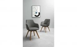 Dine + Mine Polsterstuhl Corby | Anthrazit Wildeiche Nein