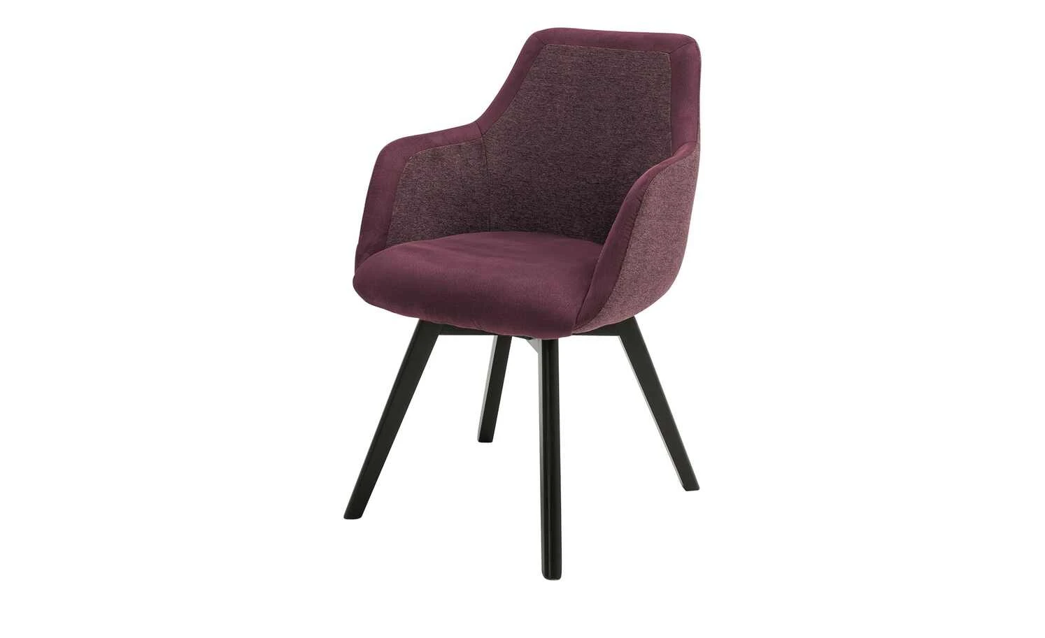 Dine + Mine Polsterstuhl Corby | Bordeaux Schwarz Ja – Bild 2