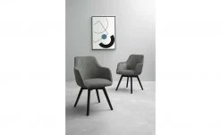 Dine + Mine Polsterstuhl Corby | Anthrazit Schwarz Nein