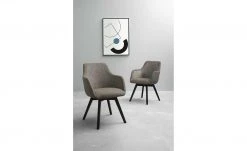 Dine + Mine Polsterstuhl Corby | Cappuccino (Braun) Schwarz Nein