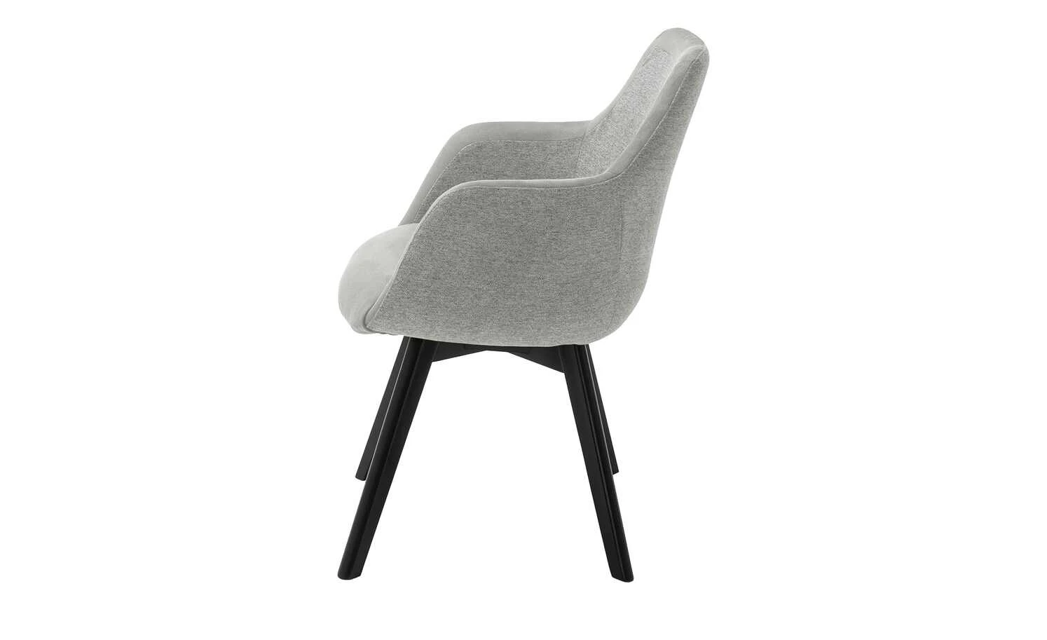 Dine + Mine Polsterstuhl Corby | Lichtgrau Schwarz Nein – Bild 4