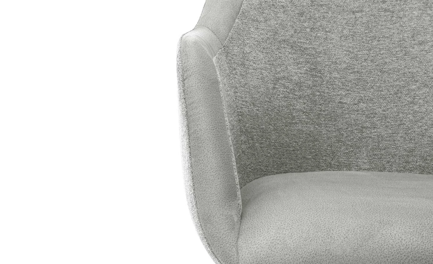 Dine + Mine Polsterstuhl Corby | Lichtgrau Schwarz Nein – Bild 7