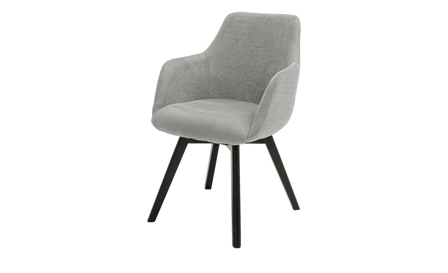 Dine + Mine Polsterstuhl Corby | Lichtgrau Schwarz Nein – Bild 3