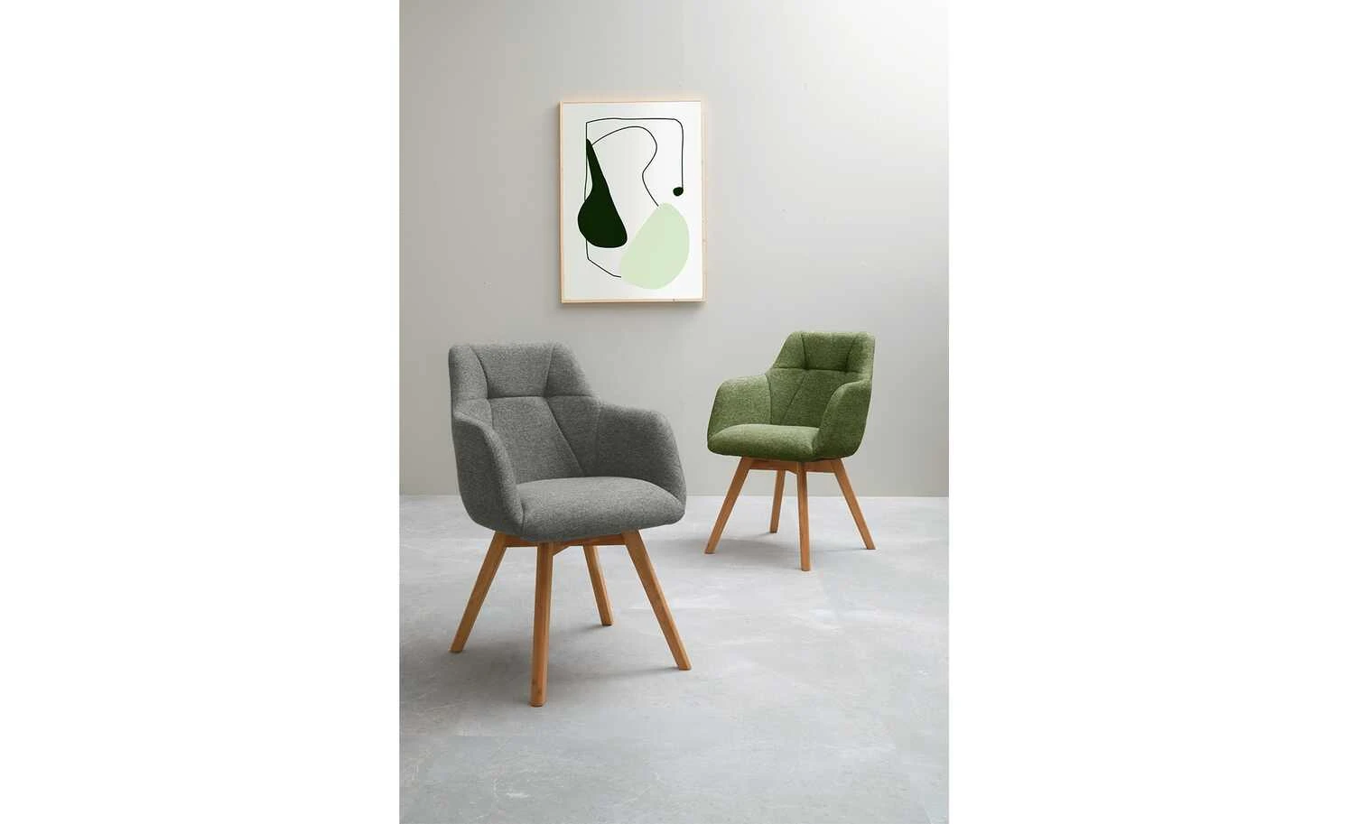 Dine + Mine Polsterstuhl Nador | Anthrazit Wildeiche Ja