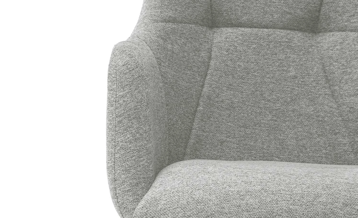 Dine + Mine Polsterstuhl Nador | Lichtgrau Schwarz Nein – Bild 7