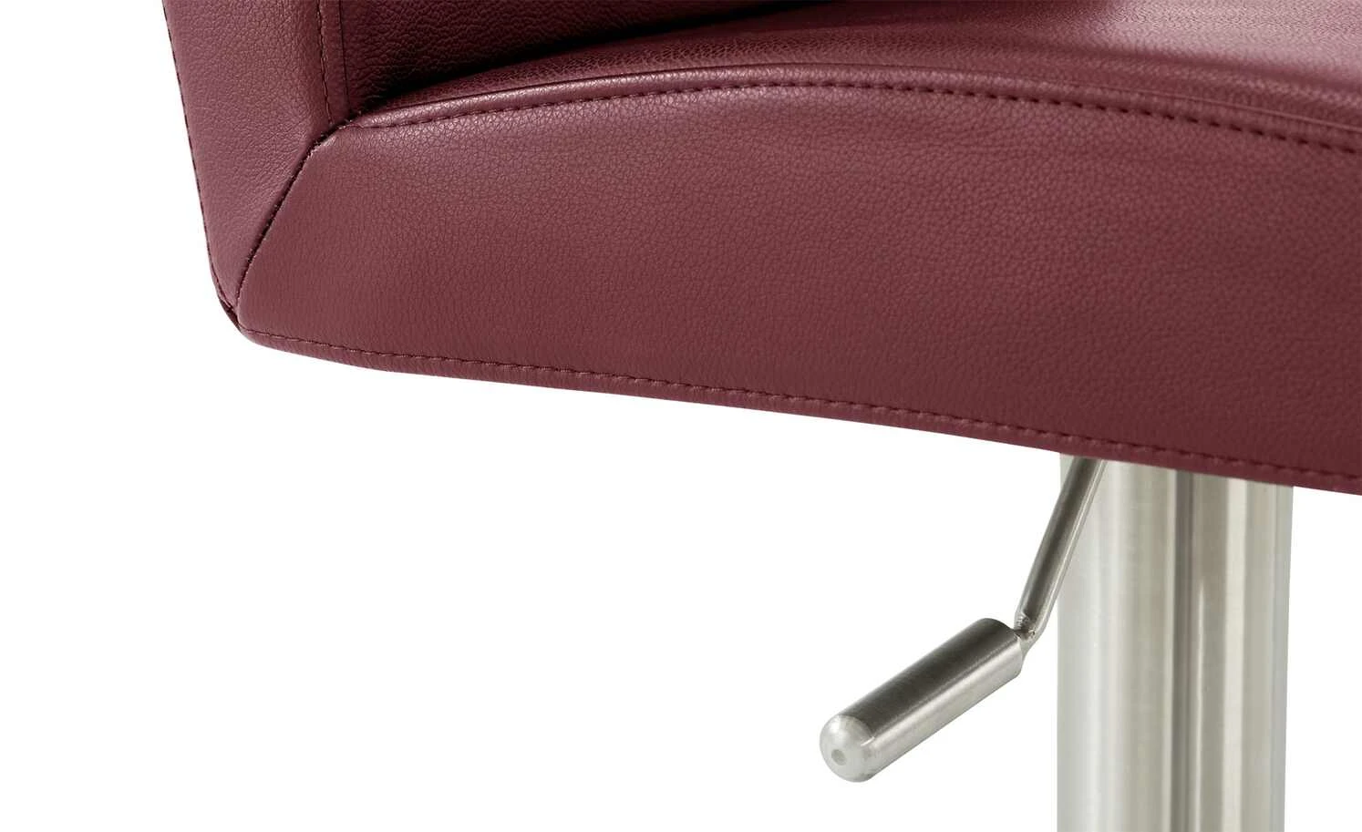 Leder-Barhocker MyBreak | Weinrot – Bild 2