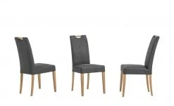 Woodford Polsterstuhl mit Griff Gabi 4 | Anthrazit Eiche