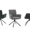 Polsterstuhl drehbar Lodis | Grau Schwarz