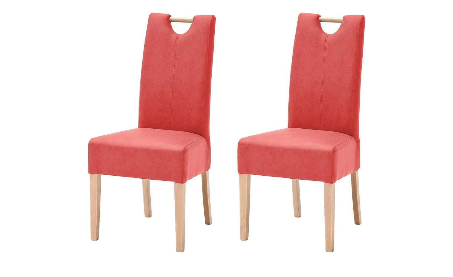 Woodford Polsterstuhl, 2er-Set Mable | Rot Buche