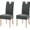 Woodford Polsterstuhl, 2er-Set Mable | Anthrazit Buche