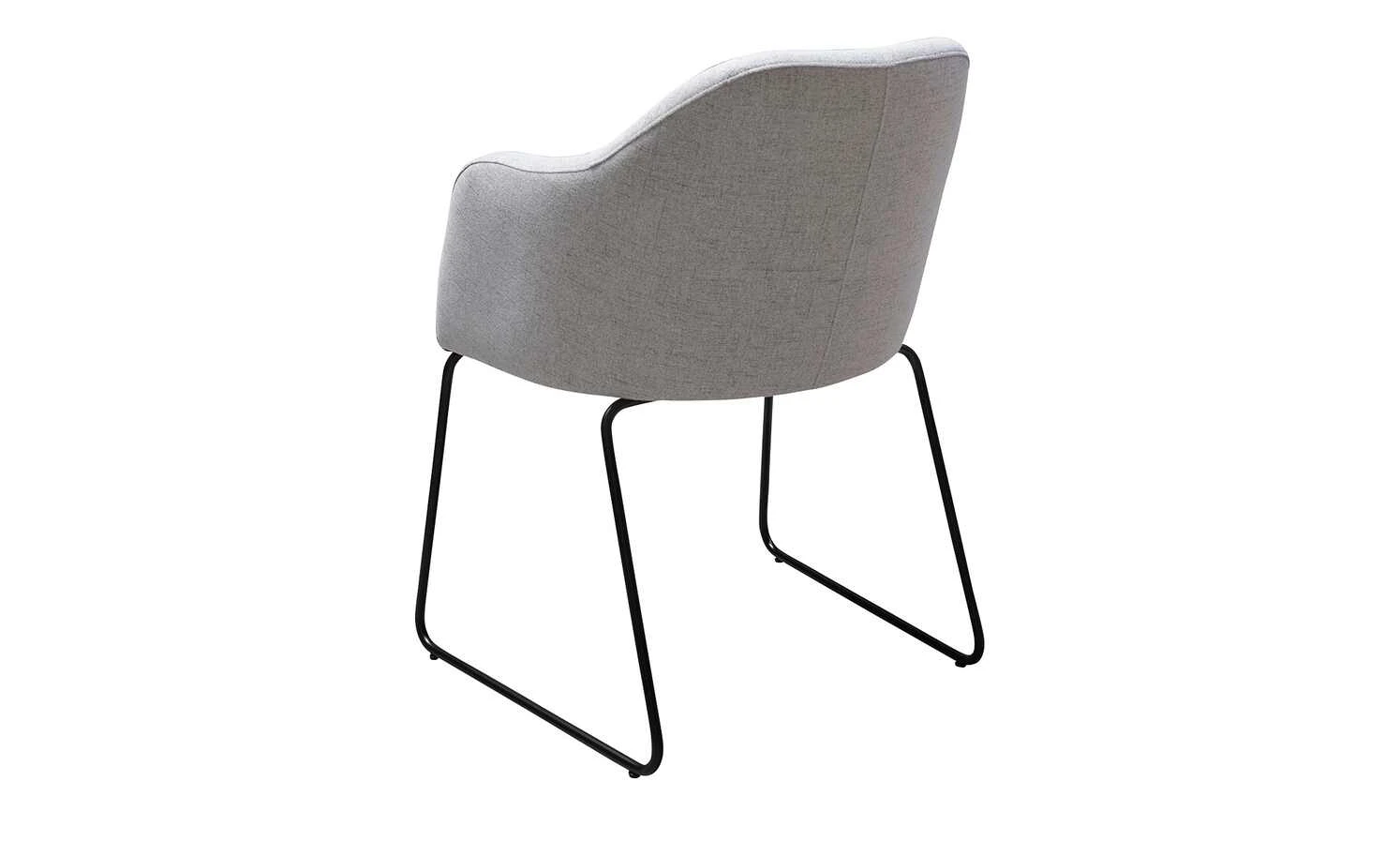 Woodford Polsterstuhl mit Armlehne Vilo | Silbergrau Kufengestell – Schwarz – Bild 2