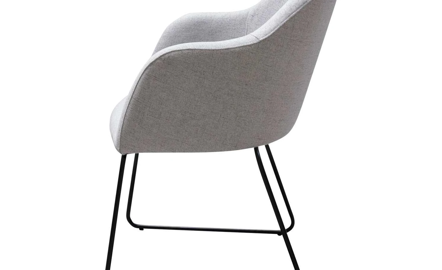 Woodford Polsterstuhl mit Armlehne Vilo | Silbergrau Kufengestell – Schwarz – Bild 6